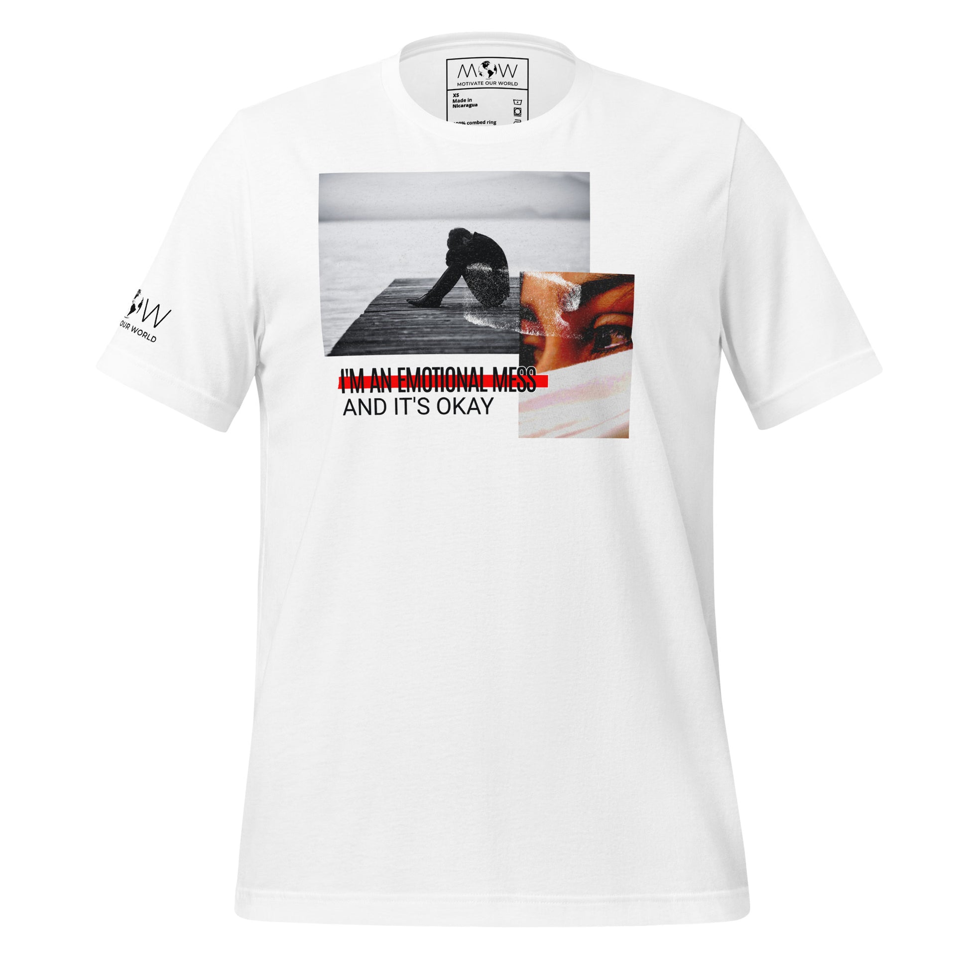 I’m an Emotional Mess White Motivational Men's T-Shirt