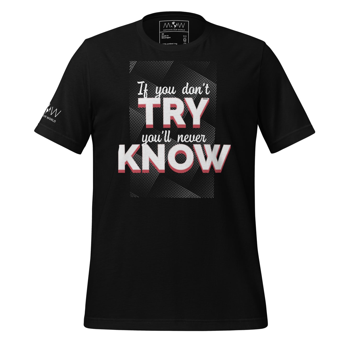 If You Don't Try Men's Motivational Black T-Shirt