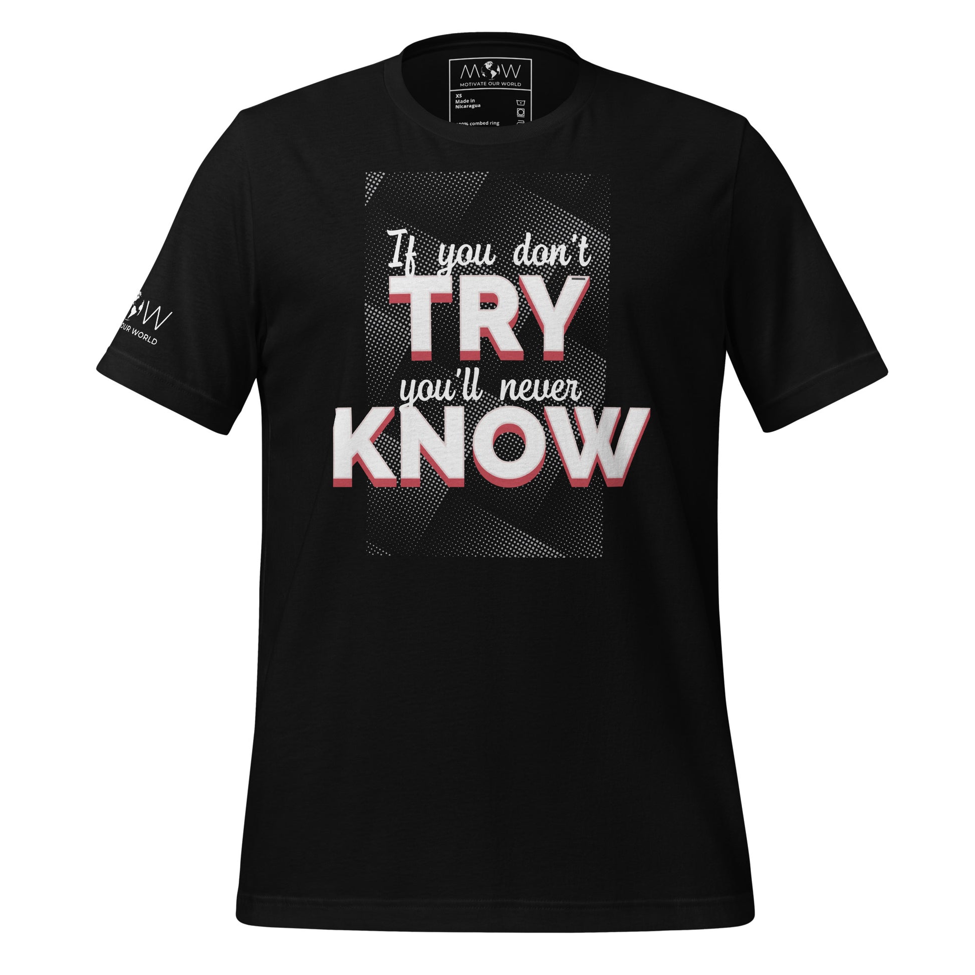 If You Don't Try Men's Motivational Black T-Shirt