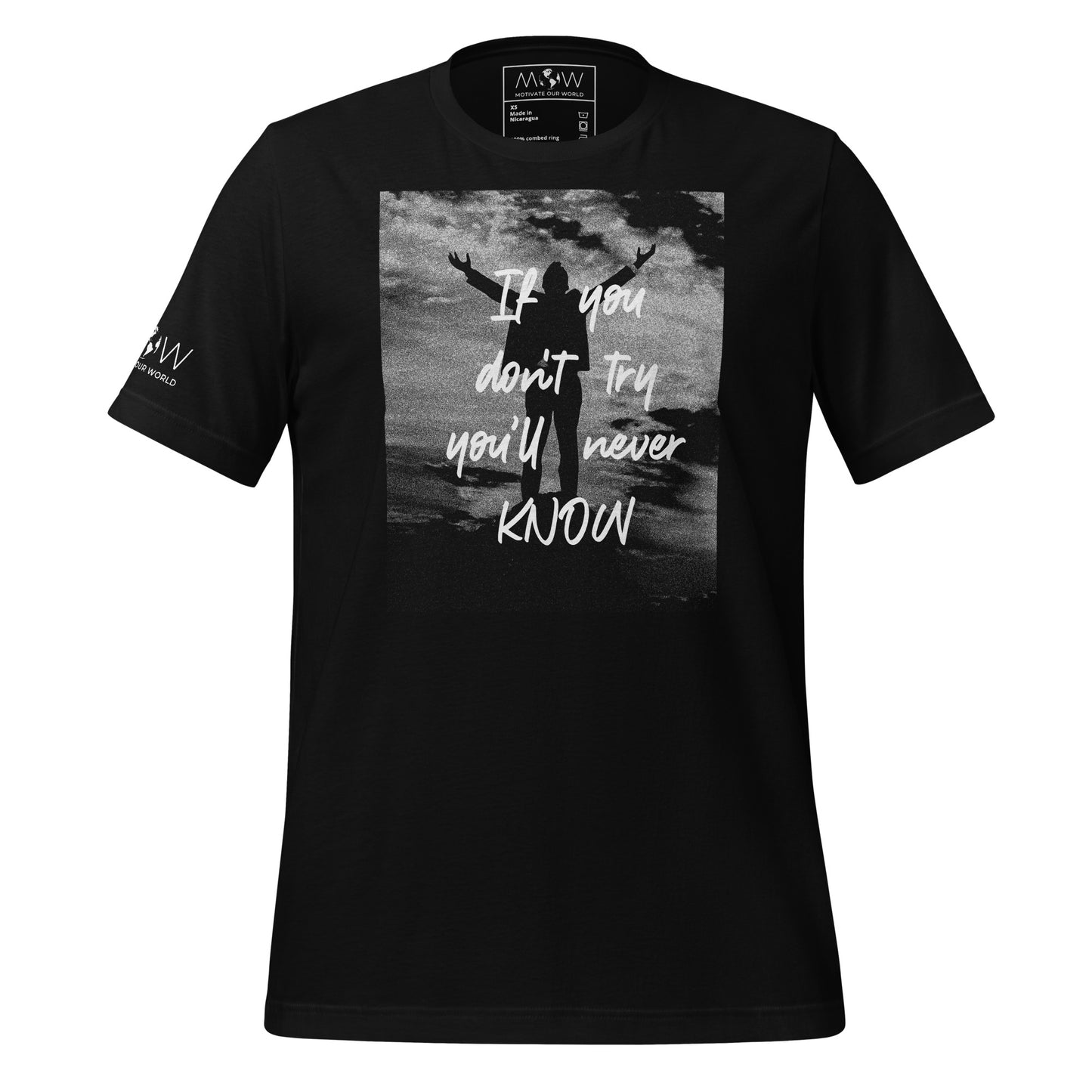 If You Don’t Try Men's Motivational Black T-Shirt