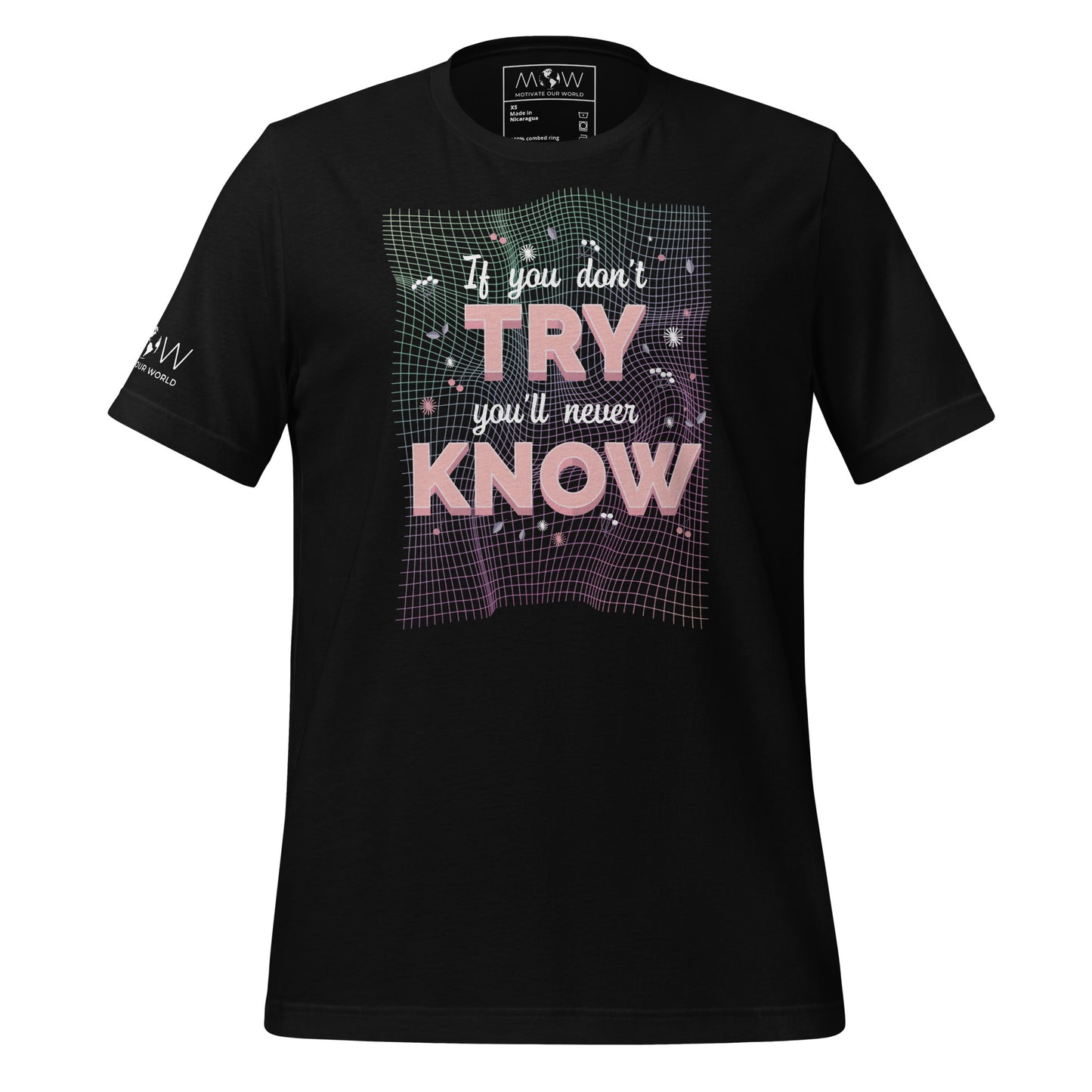 If You Don't Try Men's Motivational Black T-Shirt
