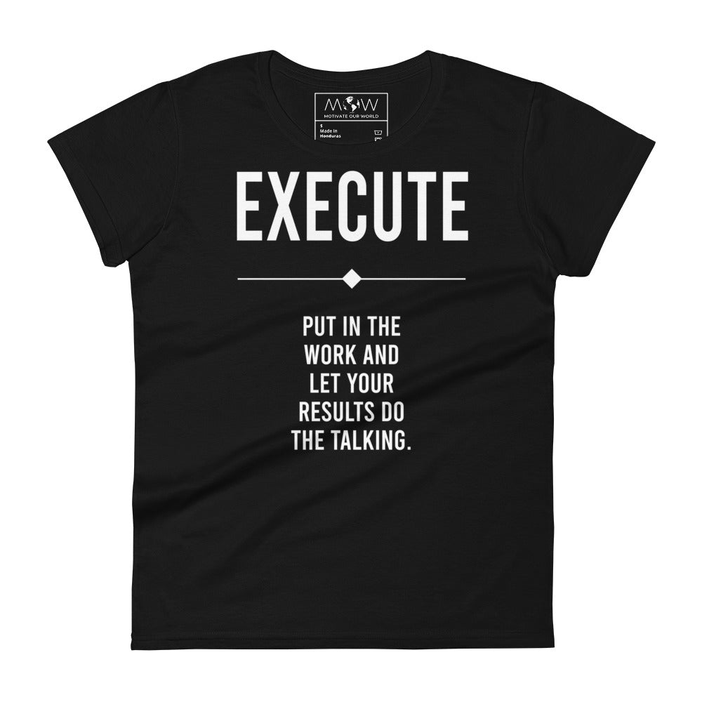 If You Don’t Try, You’ll Never Know Women’s Motivational Black T-Shirt