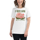 "If You're Saving, You're Succeeding" White Motivational Women’s T-Shirt Lifestyle
