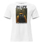 In Life It’s Who You Travel With Backpacker White Motivational Women’s T-Shirt