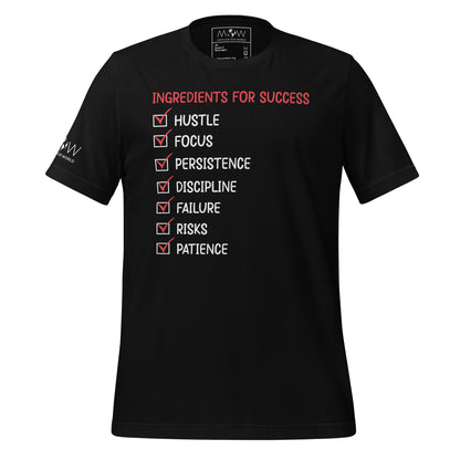 Ingredients for Success Men's Motivational Black T-Shirt