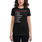 Ingredients for Success Women’s Motivational Black T-Shirt