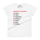 Ingredients for Success Women’s Motivational White T-Shirt
