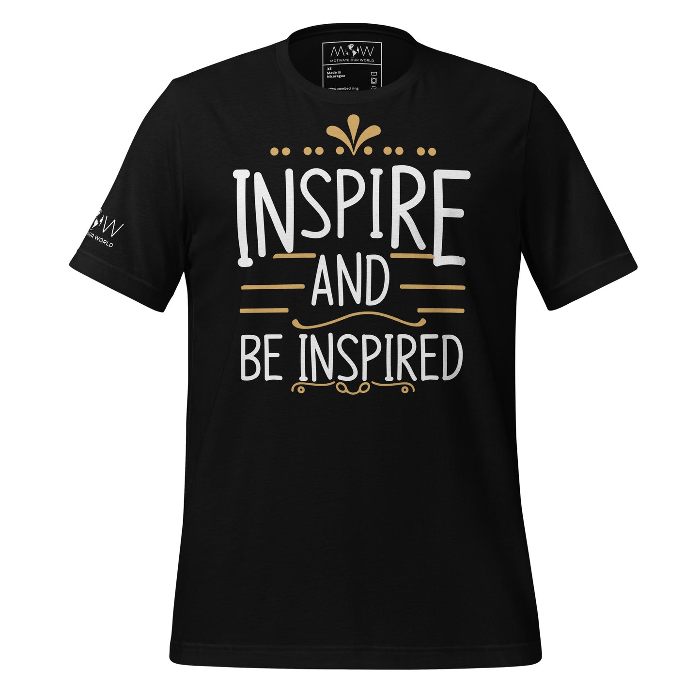 Inspire and Be Black Motivational Men's T-Shirt