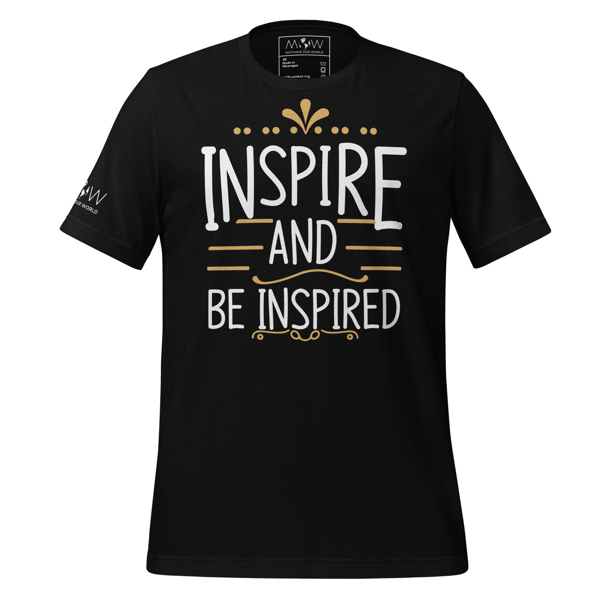 Inspire and Be Black Motivational Men's T-Shirt