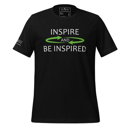 Inspire and Be Inspired Black Motivational Men's T-Shirt
