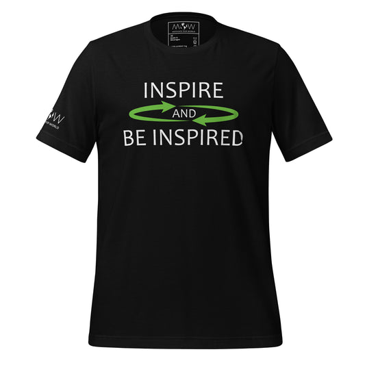 Inspire and Be Inspired Black Motivational Men's T-Shirt