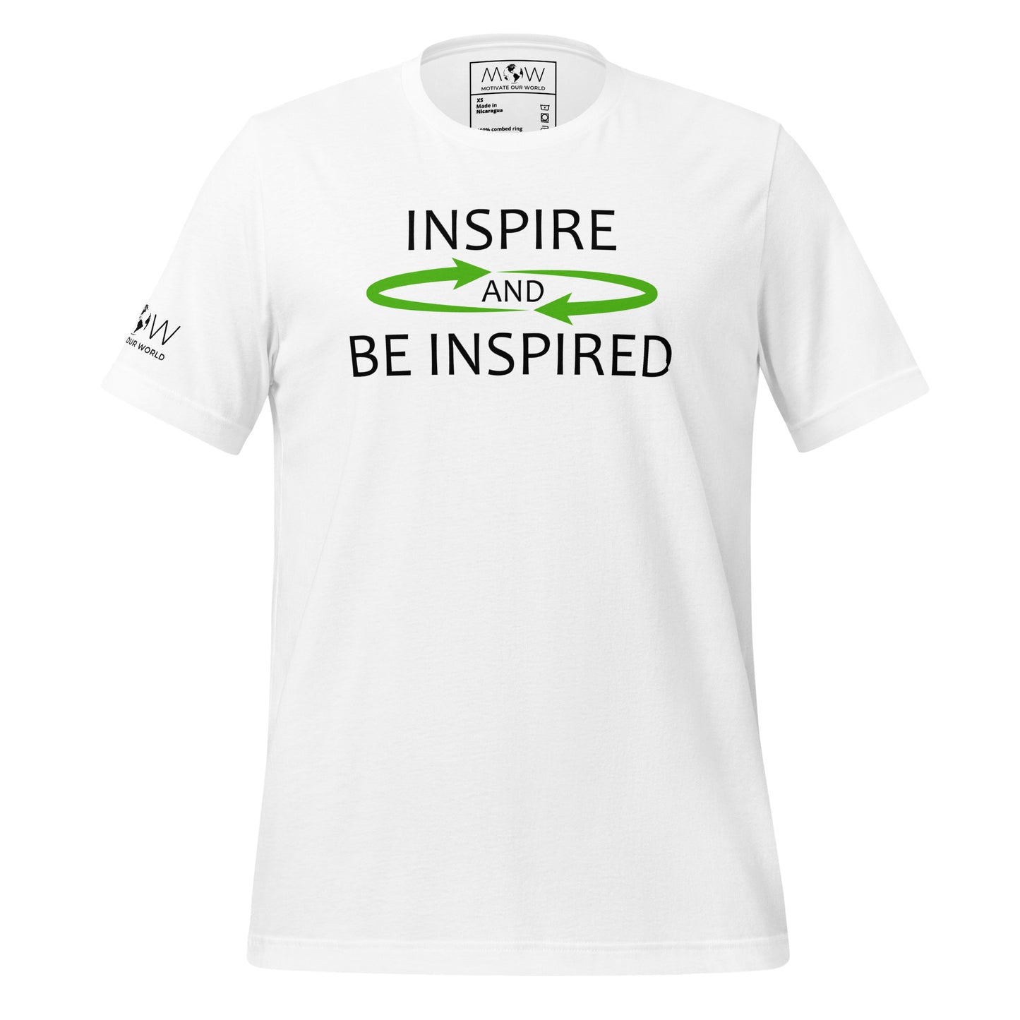 Inspire and Be Inspired White Motivational Men's T-Shirt