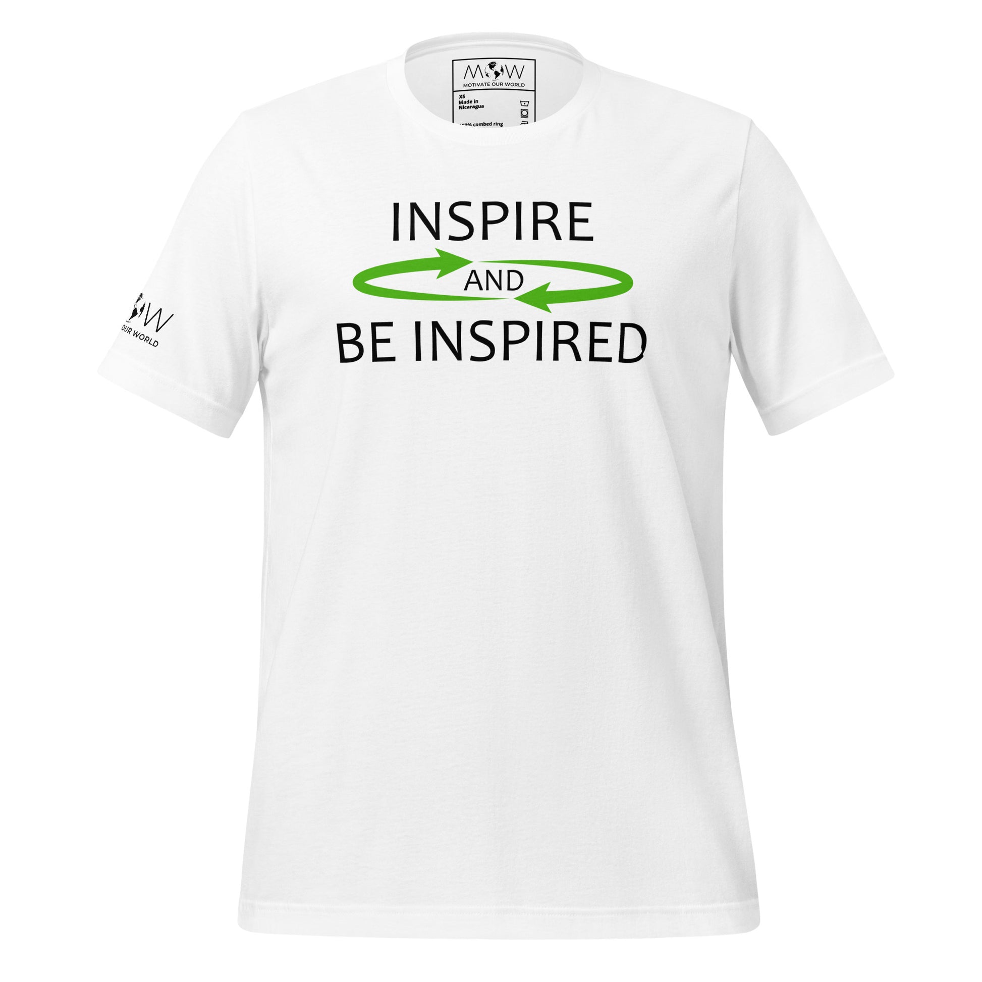Inspire and Be Inspired White Motivational Men's T-Shirt