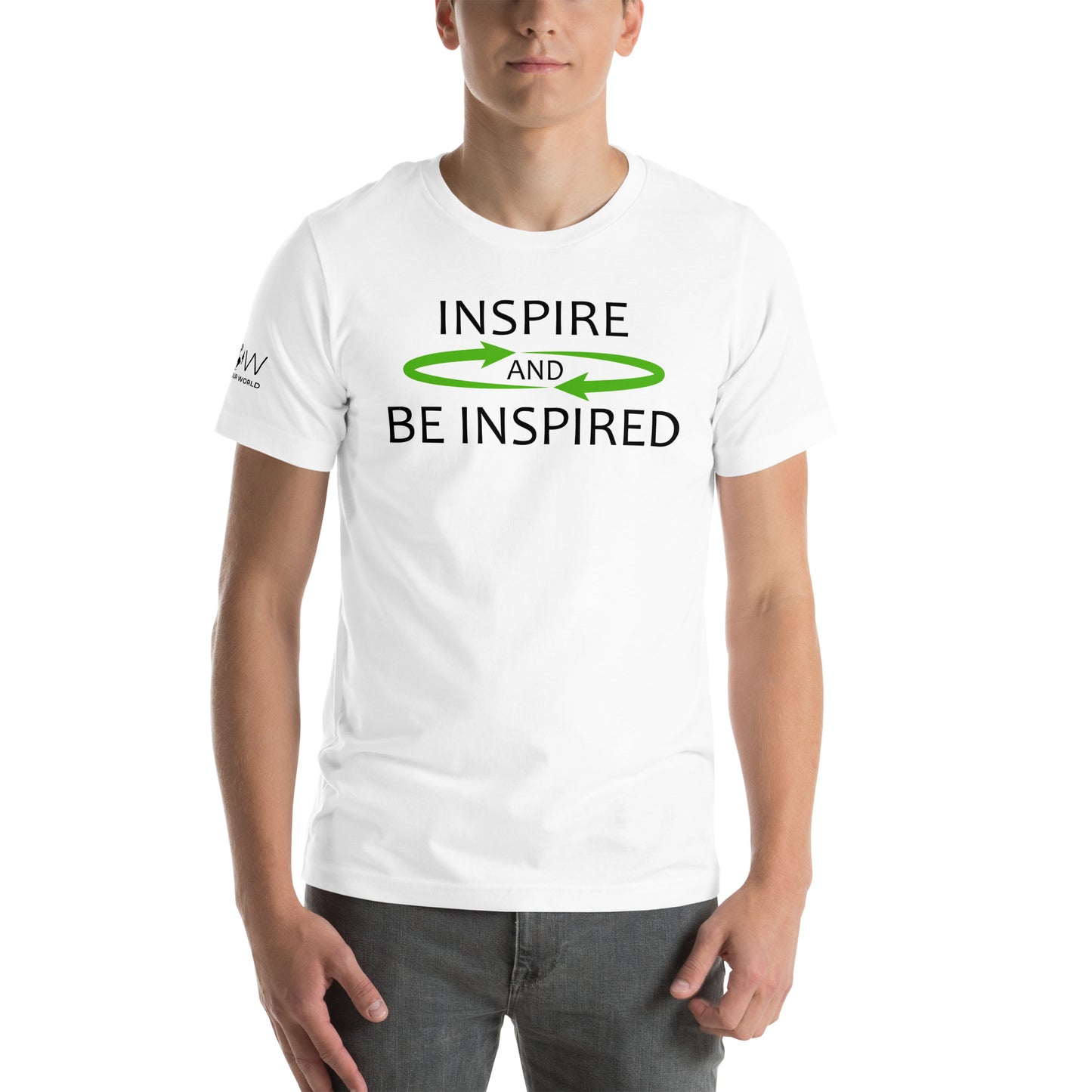 Inspire and Be Inspired White Motivational Men's T-Shirt