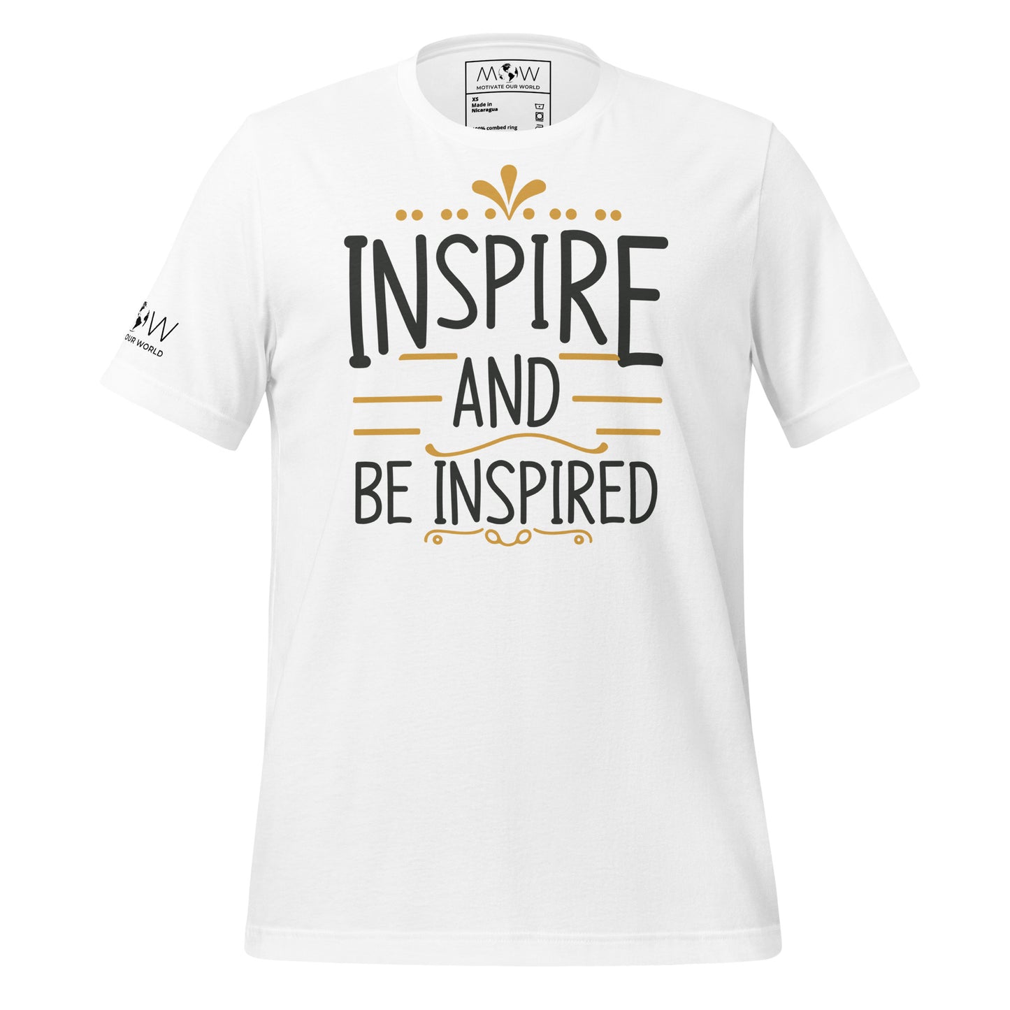 Inspire and Be White Motivational Men's T-Shirt