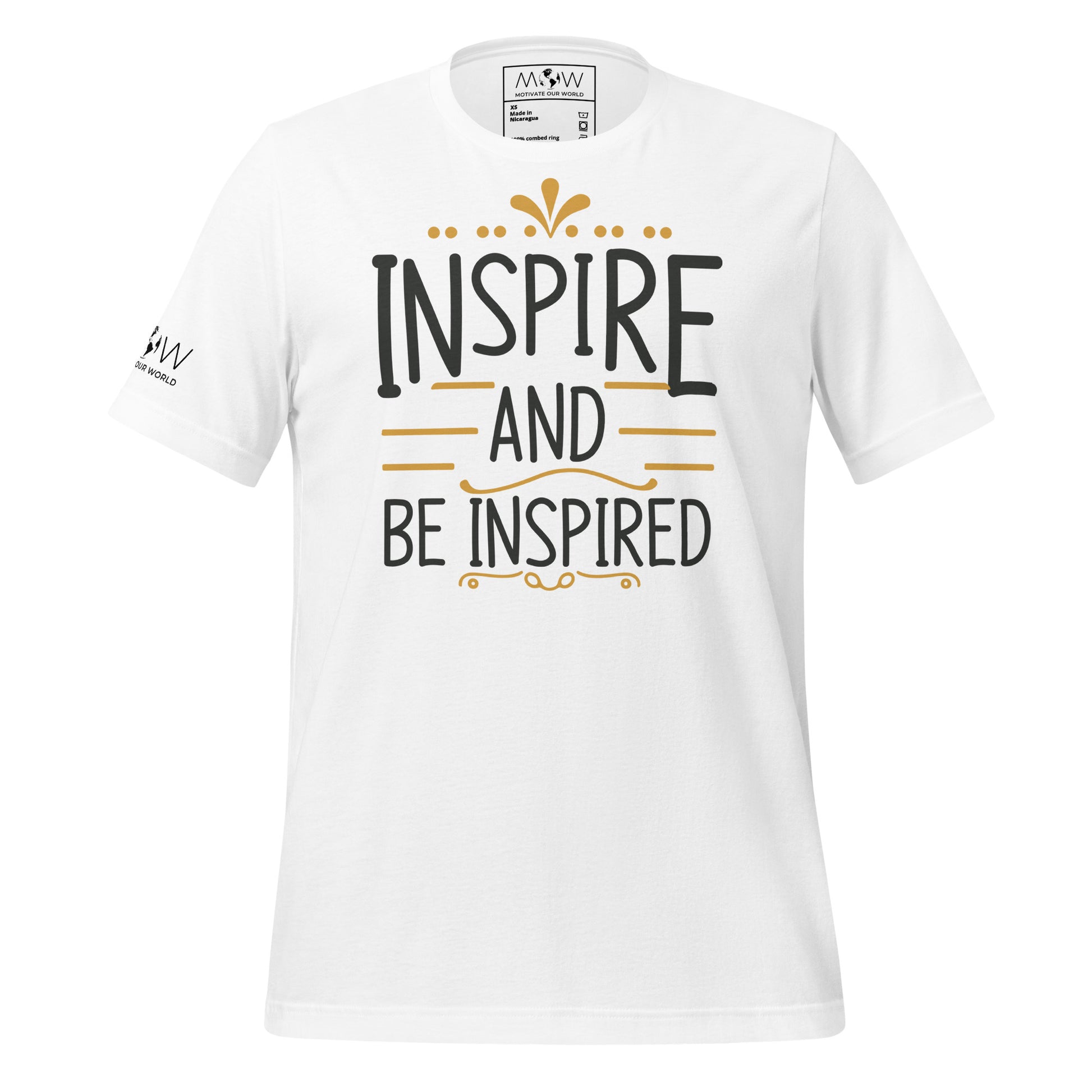 Inspire and Be White Motivational Men's T-Shirt