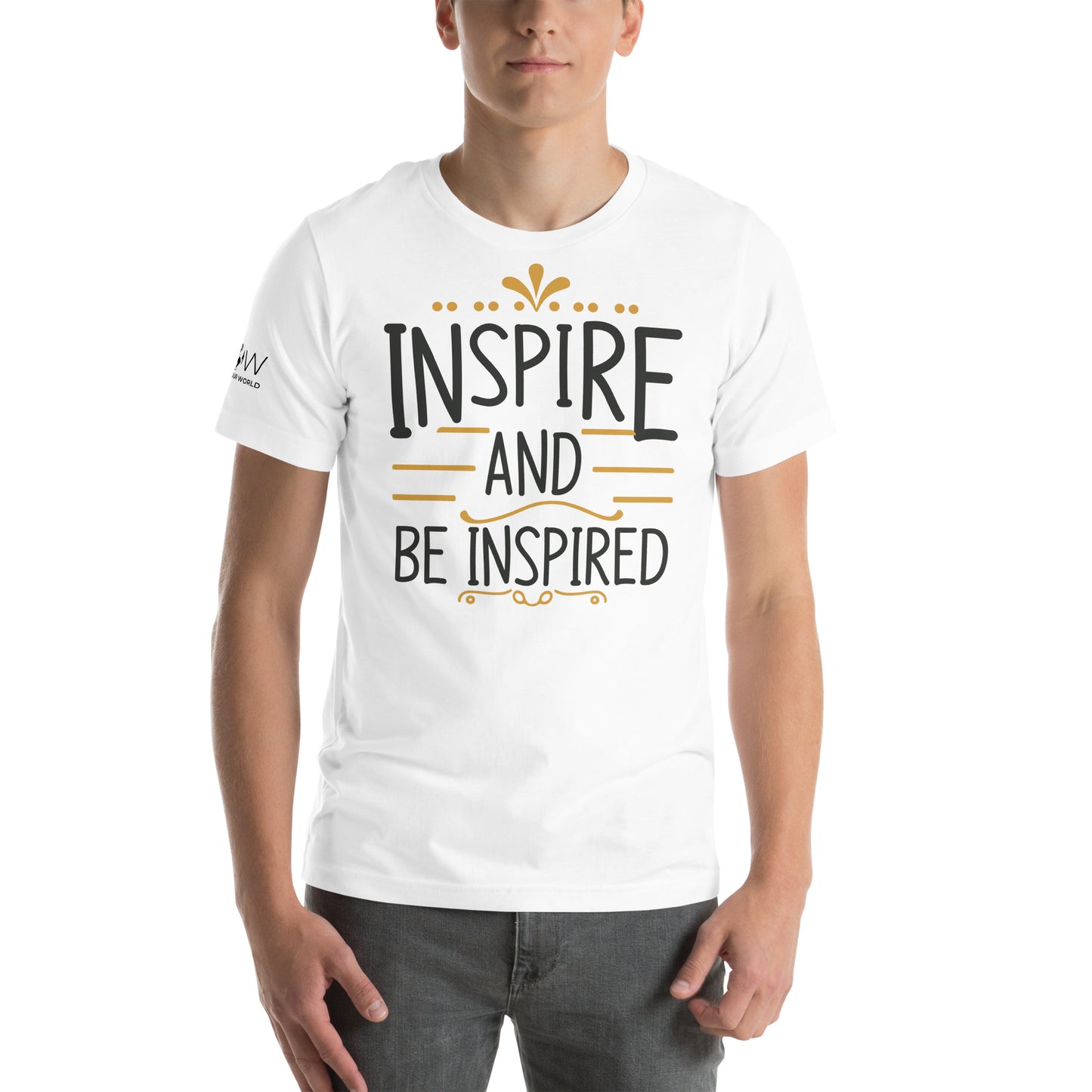 Inspire and Be White Motivational Men's T-Shirt