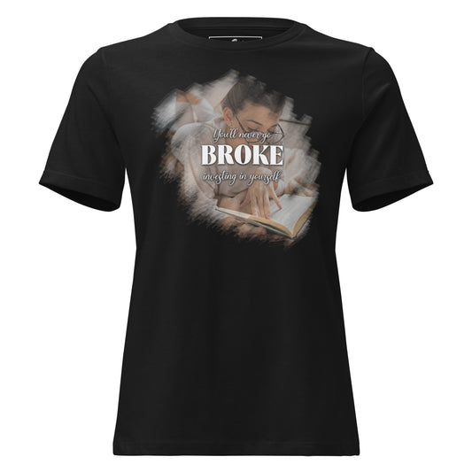 Invest In Yourself Focus Black Motivational Women’s T-Shirt