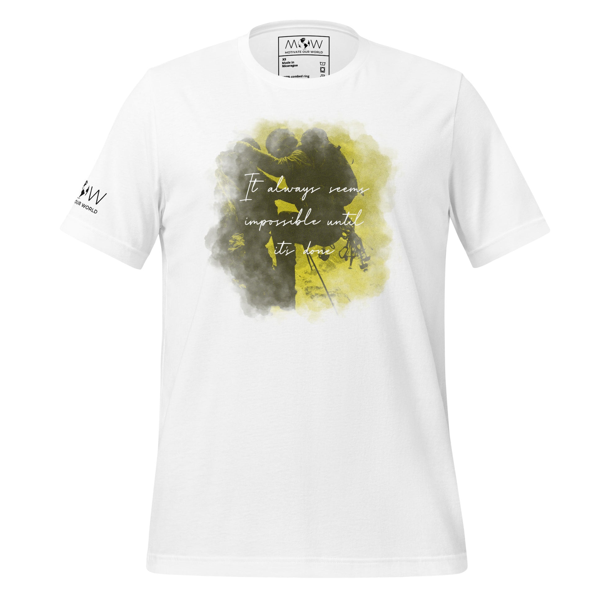It Always Seems Impossible Until It's Done Men's Motivational White T-Shirt