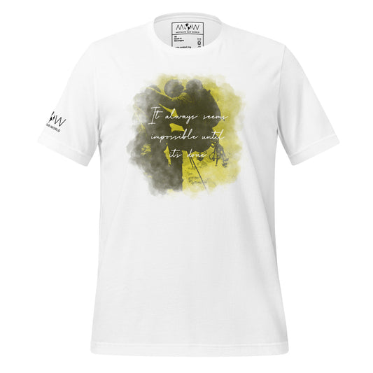 It Always Seems Impossible Until It's Done Men's Motivational White T-Shirt