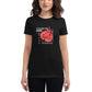 "It Is Not the Size of a Man, But the Size of His Heart" Boxing Gloves Women’s Motivational Black T-Shirt