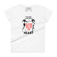 "It Is Not the Size of a Man, But the Size of His Heart" Boxing Women’s Motivationa White T-Shirt