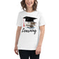 It’s A Beautiful Day For Learning Graduation White Motivational Women’s T-Shirt Lifestyle