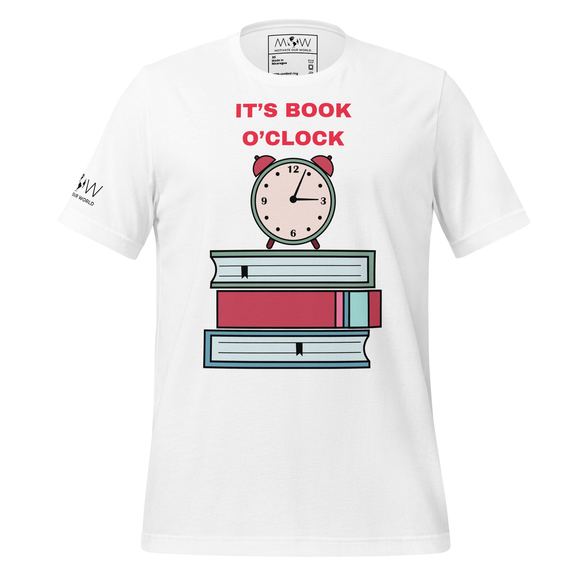 It's Book O'Clock – Alarm Clock Edition White Motivational Men's T-Shirt