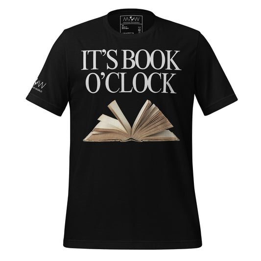 It's Book O'Clock – Open Pages Edition Black Motivational Men's T-Shirt