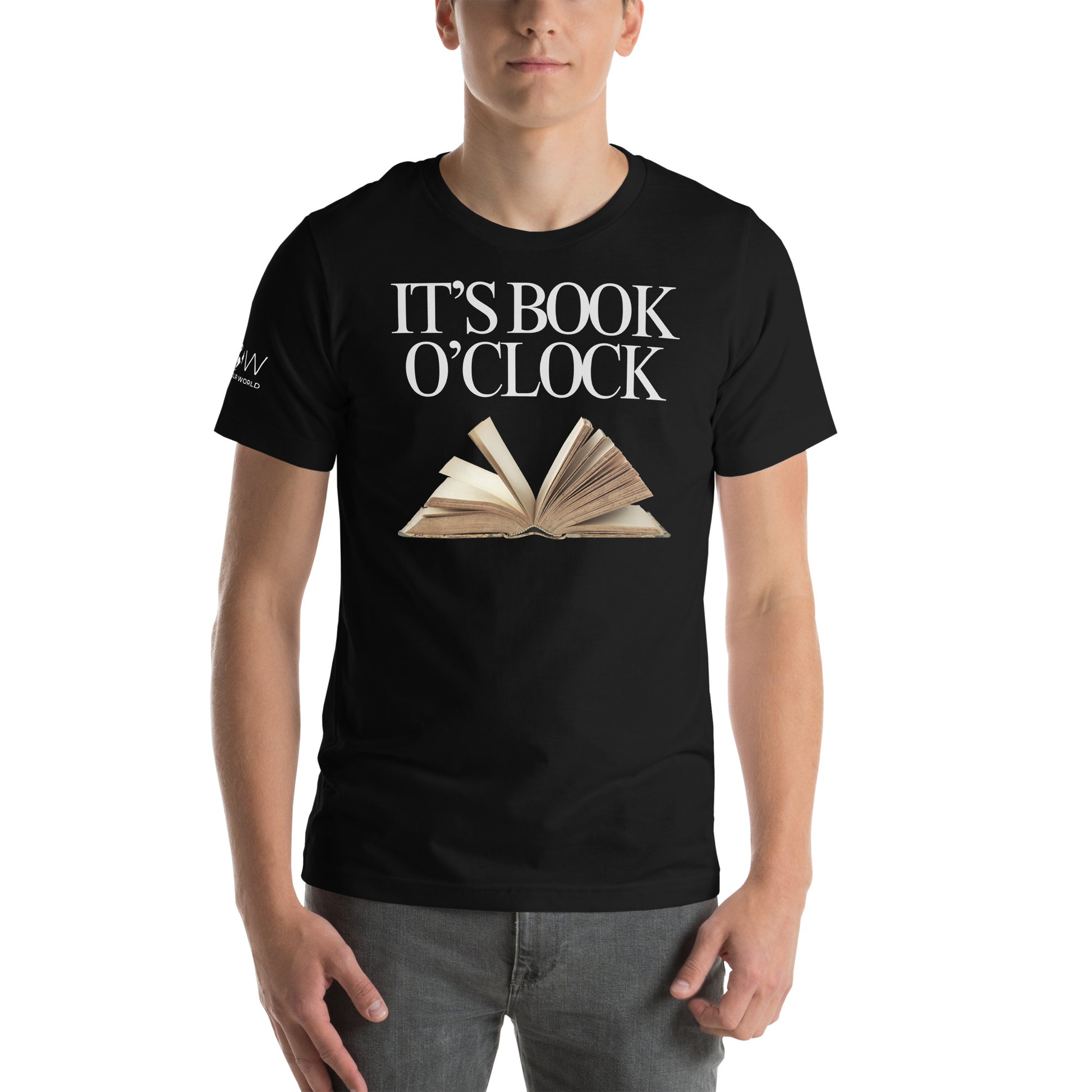 It's Book O'Clock – Open Pages Edition Black Motivational Men's T-Shirt