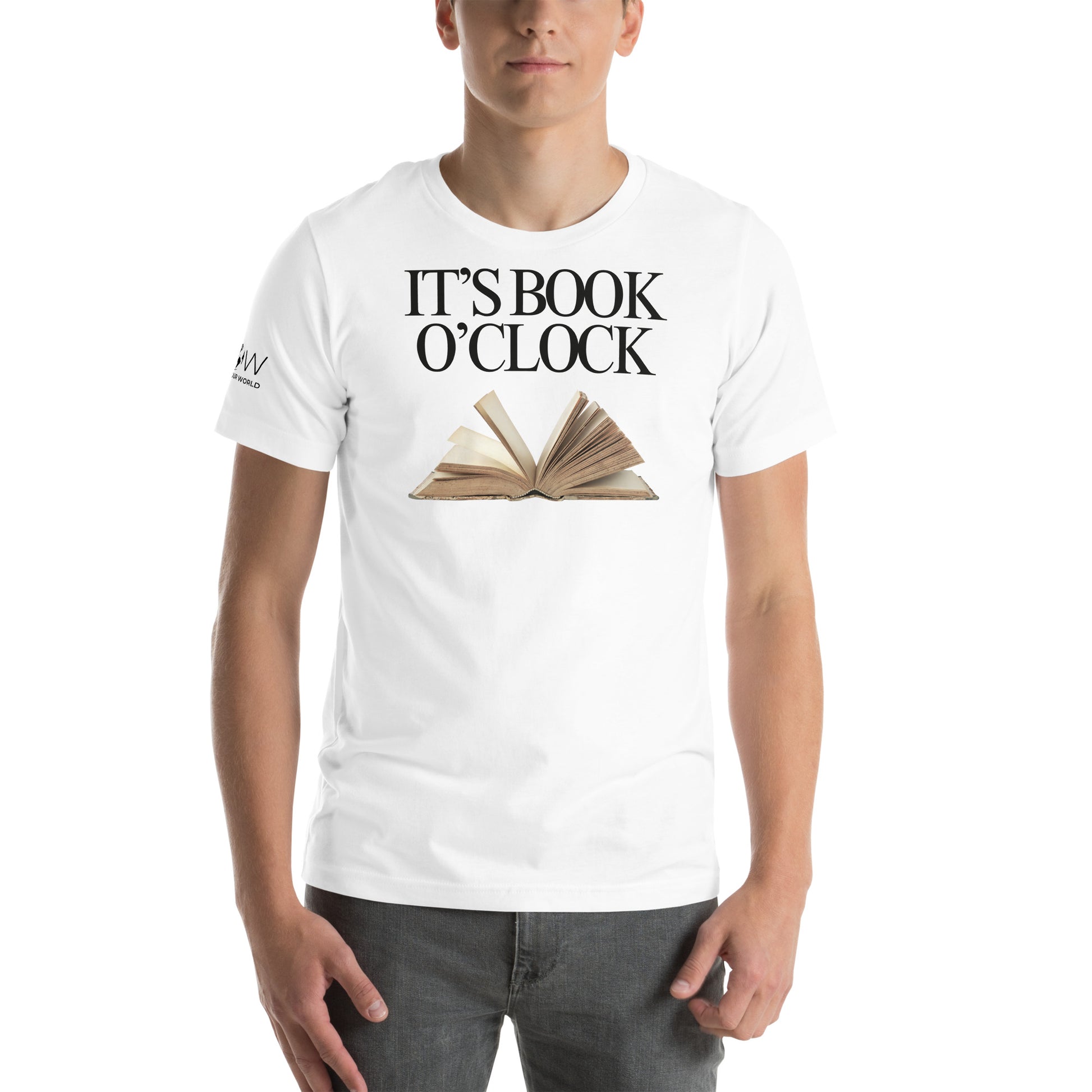 It's Book O'Clock – Open Pages Edition White Motivational Men's T-Shirt