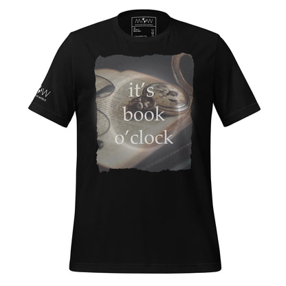 It's Book O'Clock – Vintage Timepiece Edition Black Motivational Men's T-Shirt