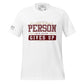 "It's Hard to Beat a Person Who Never Gives Up" Men's Motivationak White T-Shirt