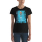 "It's Hard to Beat a Person Who Never Gives Up" Swimming Women’s Motivational Black T-Shirt