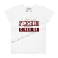 "It's Hard to Beat a Person Who Never Gives Up" Women’s Motiovational White T-Shirt