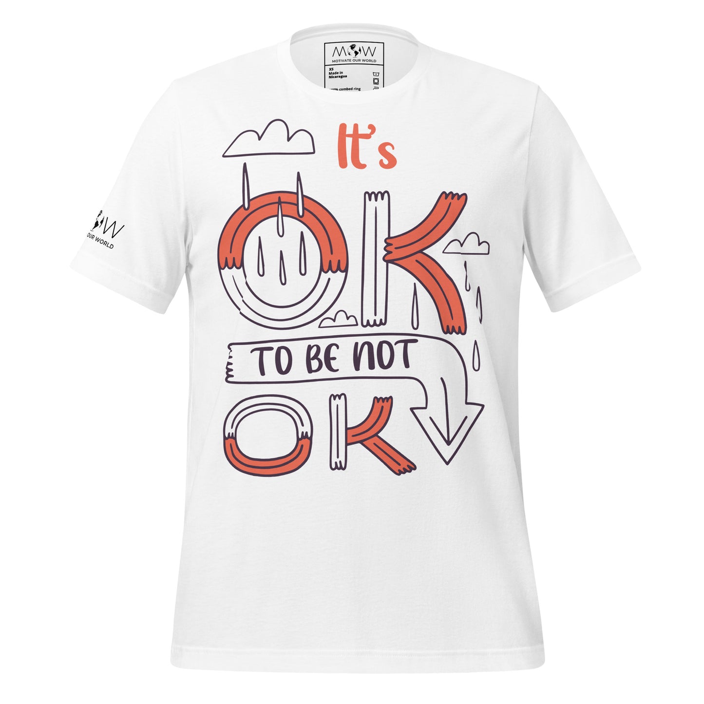 It's OK to Be Not OK White Motivational Men's T-Shirt