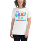It’s Okay to Be Different - Colorful Edition White Motivational Women’s T-Shirt Lifestyle