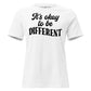 It’s Okay to Be Different - Script Edition White Motivational Women’s T-Shirt