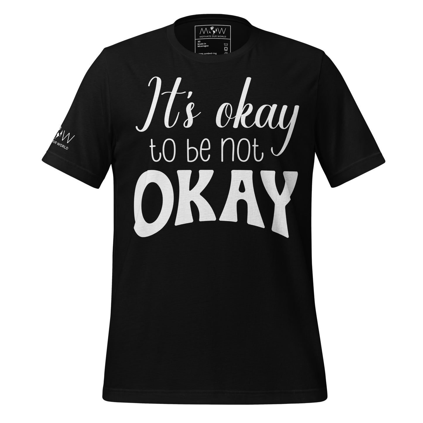 It's Okay to Be Not Okay - Classic Edition Black Motivational Men's T-Shirt