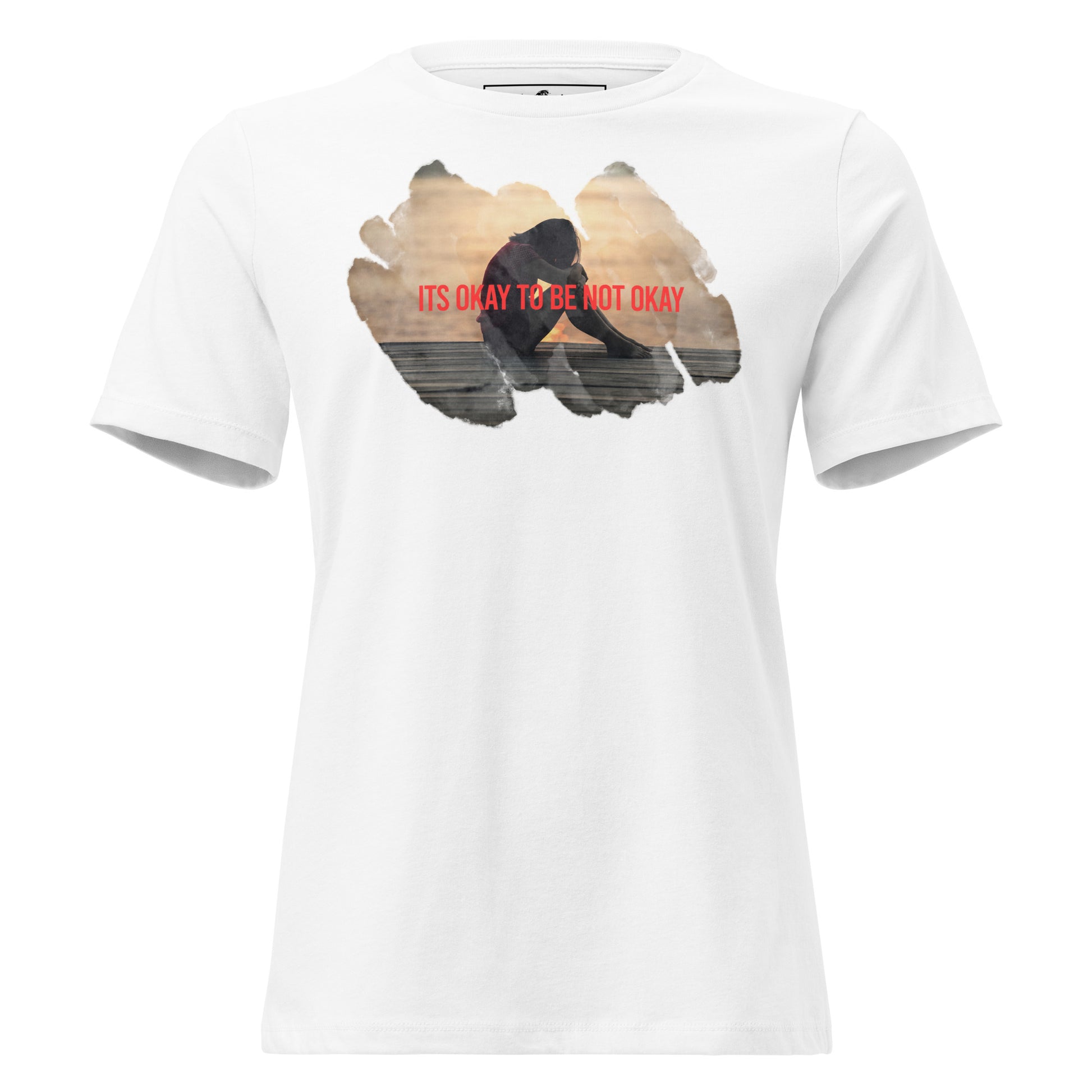It’s Okay to Be Not Okay - Sunset Edition White Motivational Women’s T-Shirt