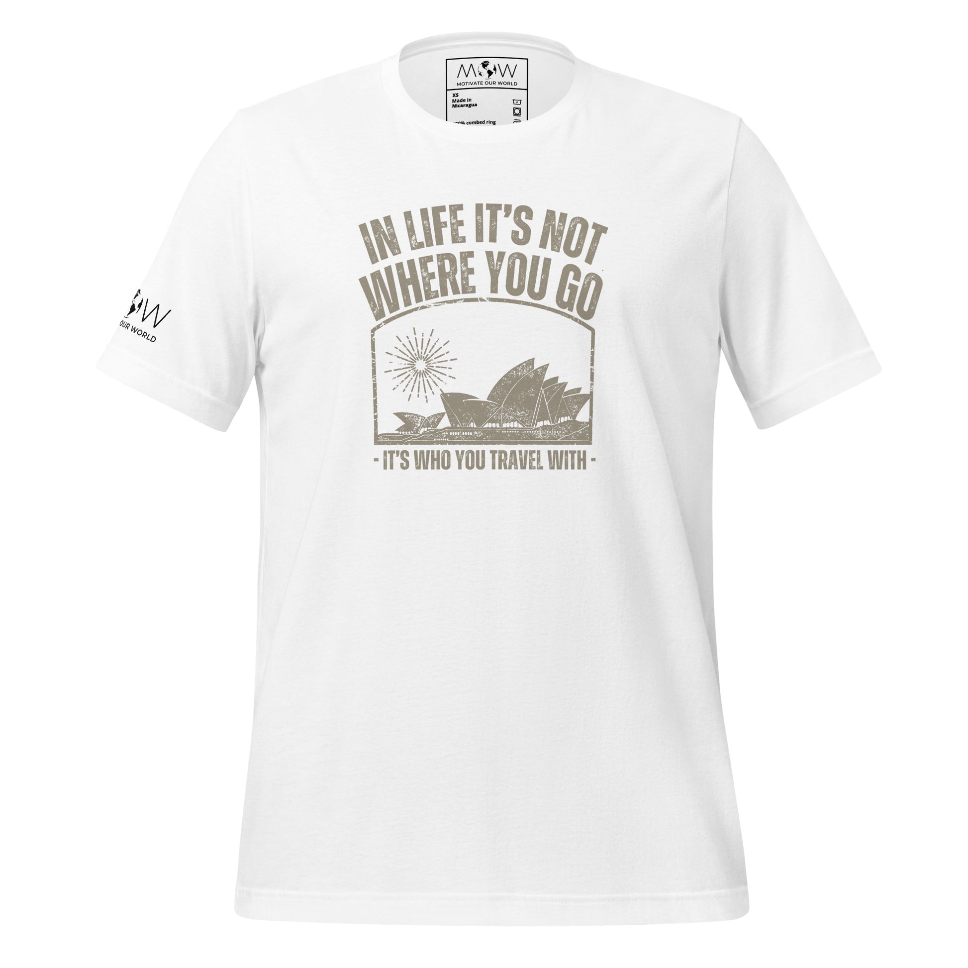 It’s Who You Travel With Men's Motivational White T-Shirt