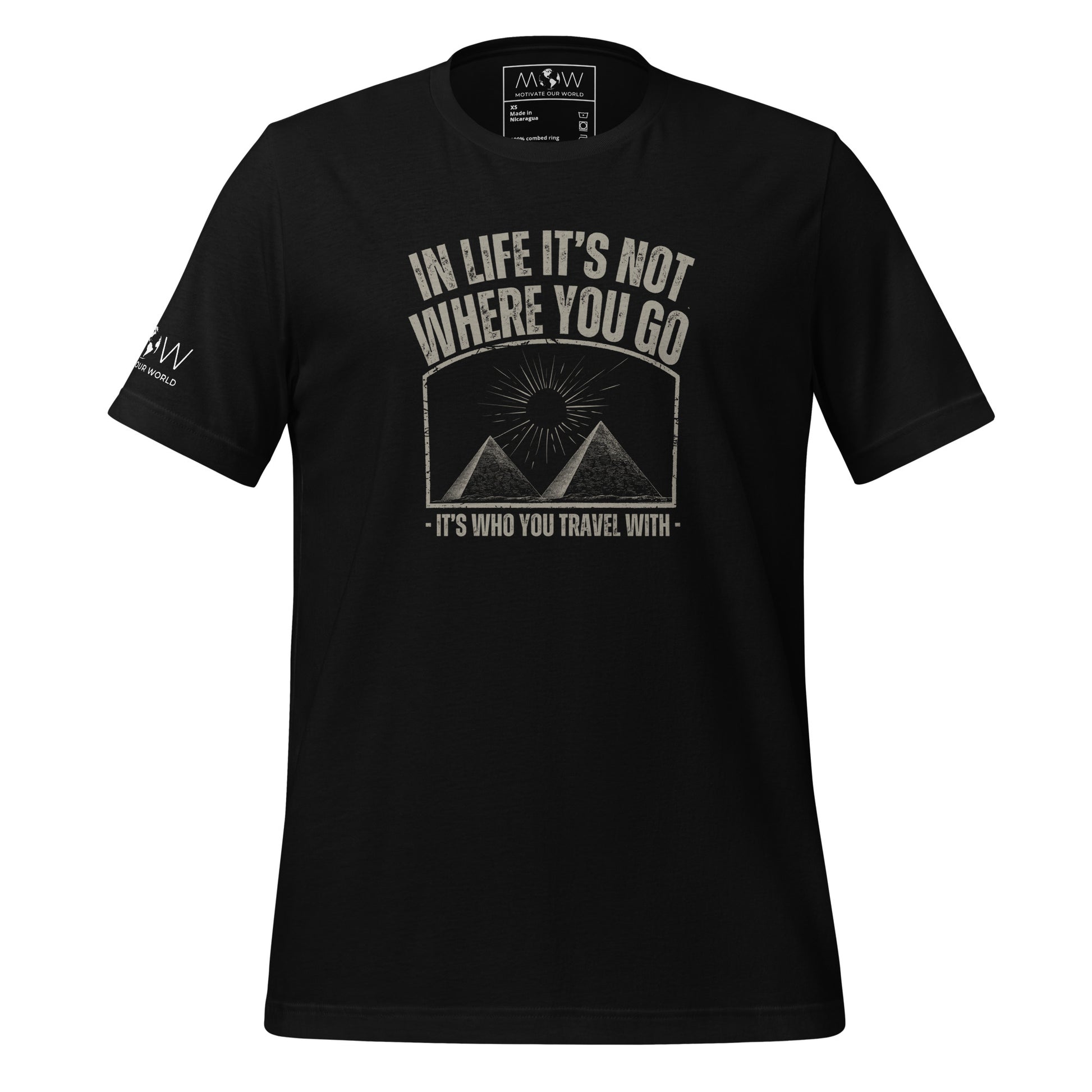 It’s Who You Travel With Men's Motivational Black T-Shirt