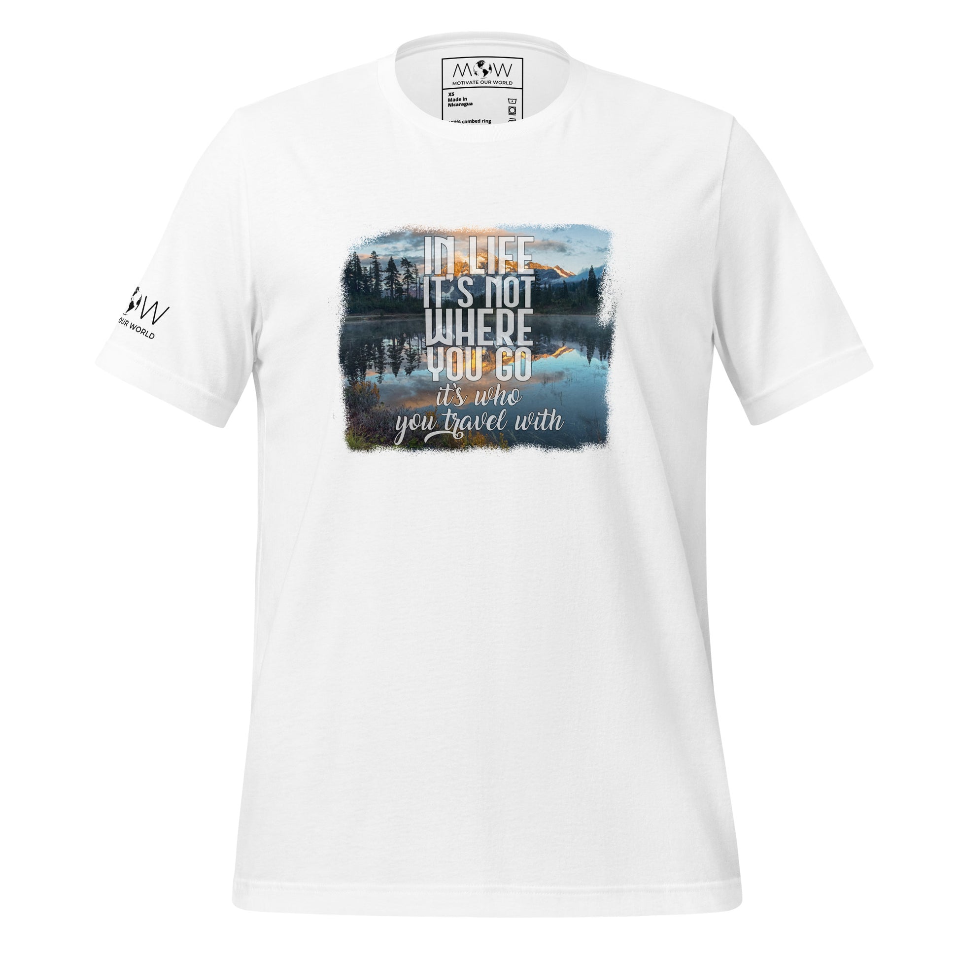 It’s Who You Travel With Men's Motivational White T-Shirt