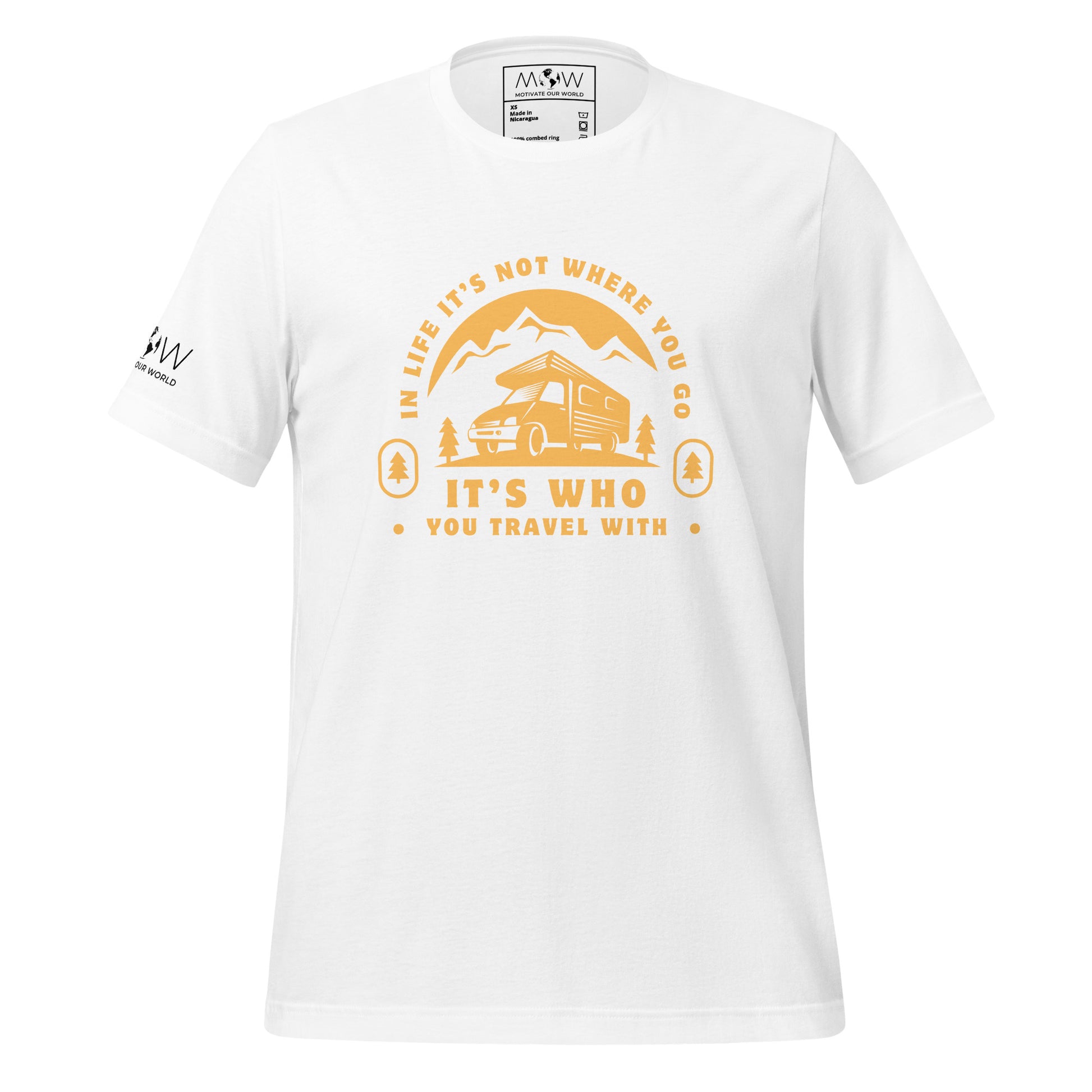 It's Who You Travel With Men's Motivational White T-Shirt