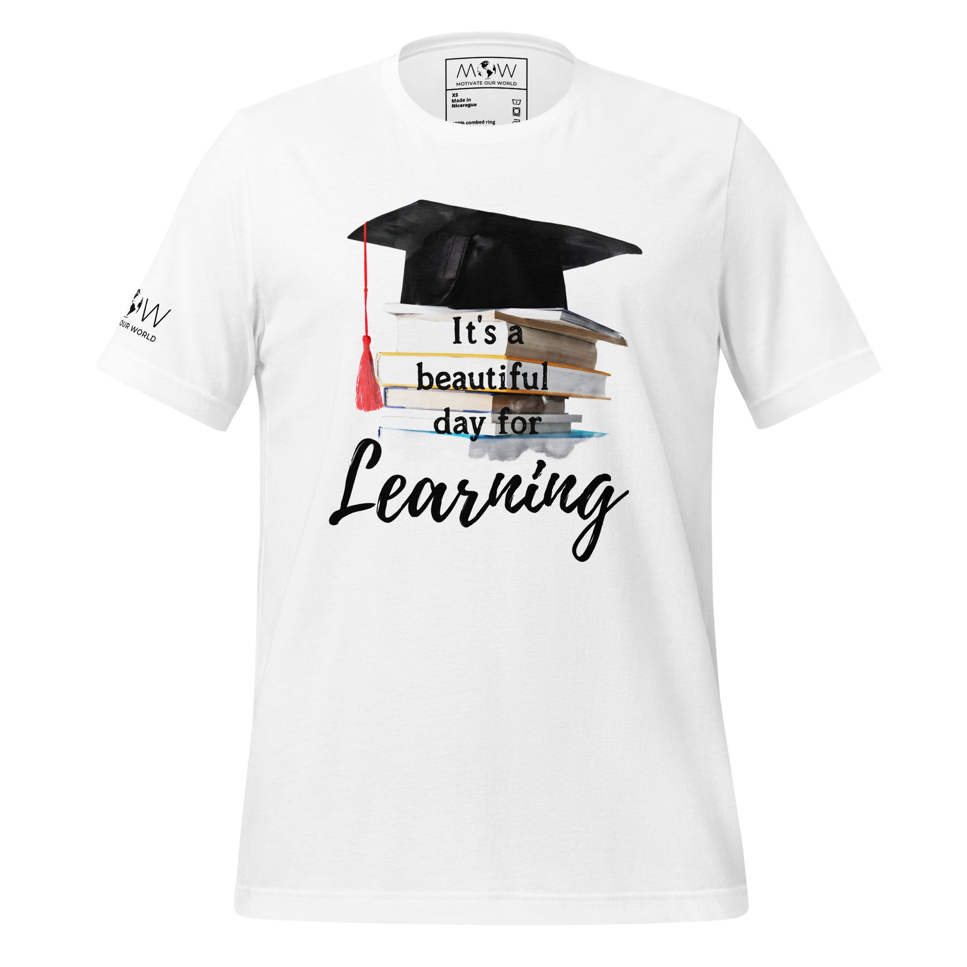 It’s a Beautiful Day for Learning Men's Motivational White T-Shirt