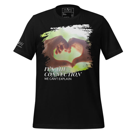 It’s the Connection We Can’t Explain – Heart Hands Edition Black Motivational Men's T-Shirt