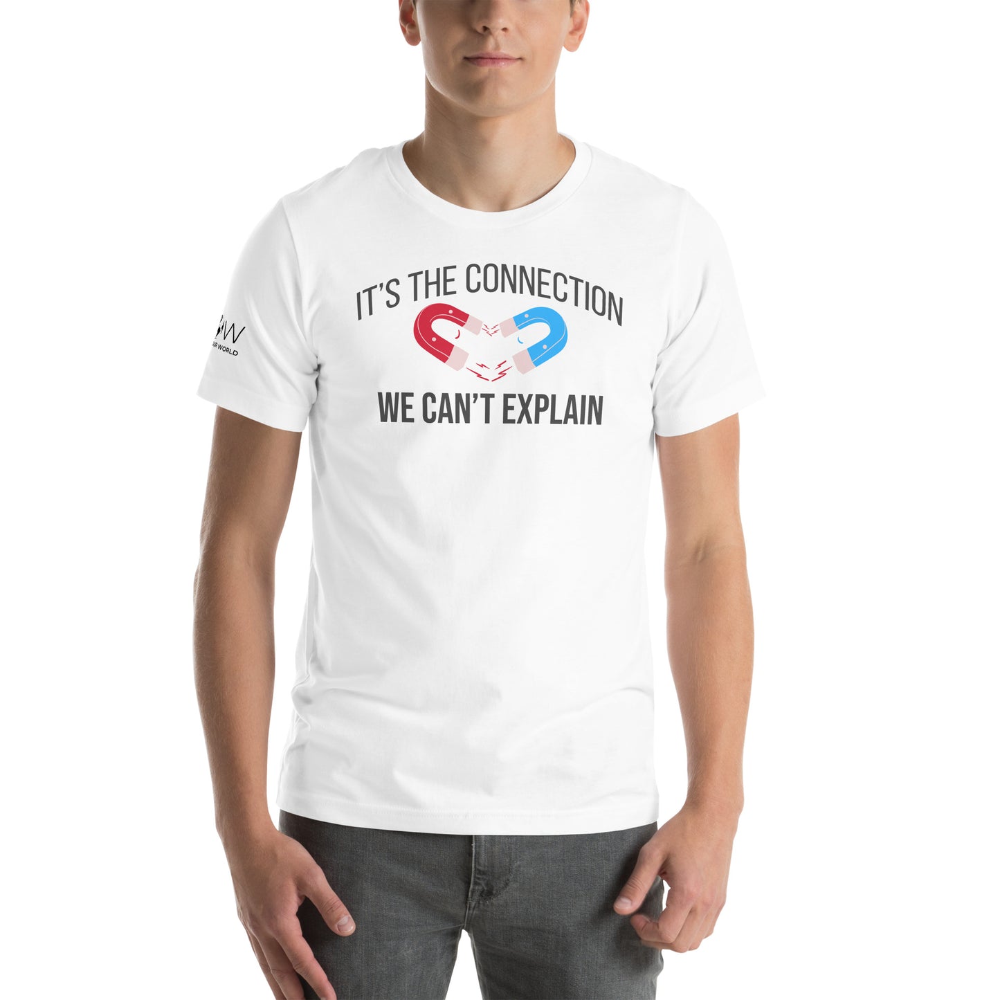 It’s the Connection We Can’t Explain – Magnet Edition White Motivational Men's T-Shirt