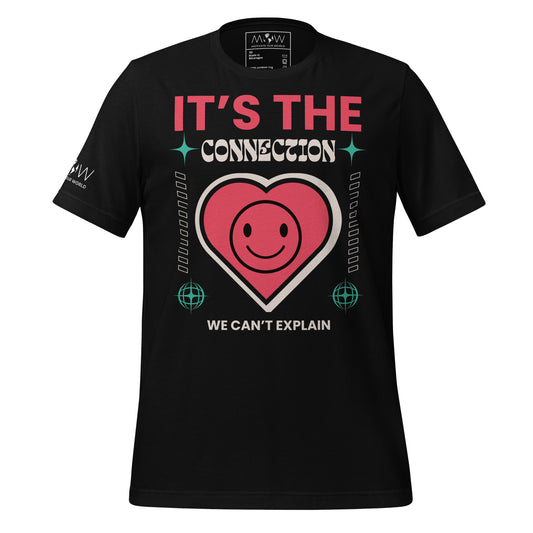 It’s the Connection We Can’t Explain – Retro Heart Edition Black Motivational Men's T-Shirt