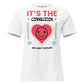 It’s the Connection We Can’t Explain – Retro Heart Edition White Motivational Women’s T-Shirt