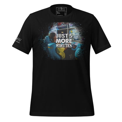 Just 5 More Minutes – Arcade Racer Edition Black Motivational Men's T-Shirt